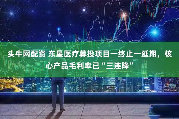 头牛网配资 东星医疗募投项目一终止一延期，核心产品毛利率已“三连降”